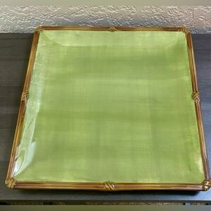 Clay Art Moss Green Zanzibar Plate Platter